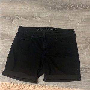 Black jeans shorts